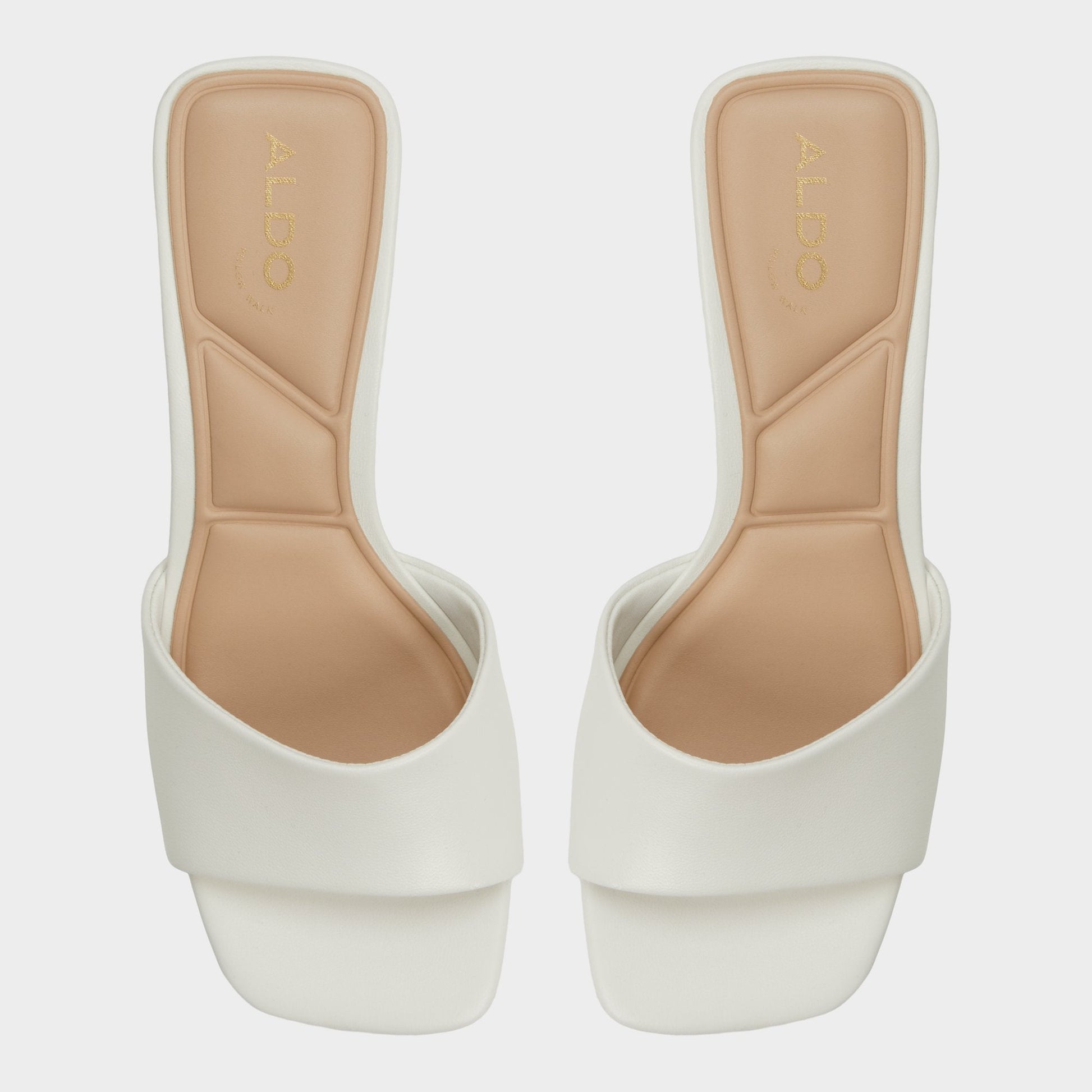 Tisha White Women's Heeled mules - Heeled mule, Block heel Aldo White