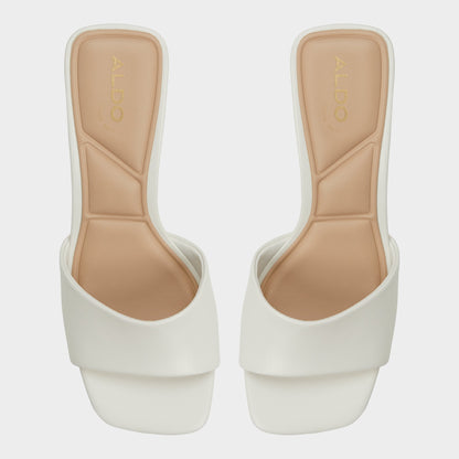 Tisha White Women's Heeled mules - Heeled mule, Block heel Aldo White