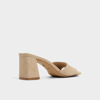 Tisha Beige Women's Heeled mules - Heeled mule, Block heel Aldo Beige
