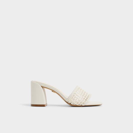 Beachdate White/Bone Women's Block heels - Heeled mule, Block heel Aldo White/Bone