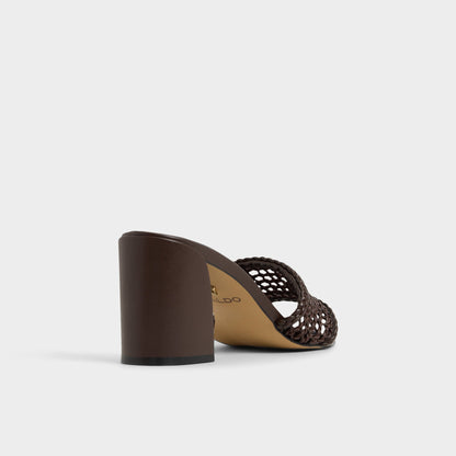 Beachdate Dark Brown Women's Block heels - Heeled mule, Block heel Aldo Dark Brown