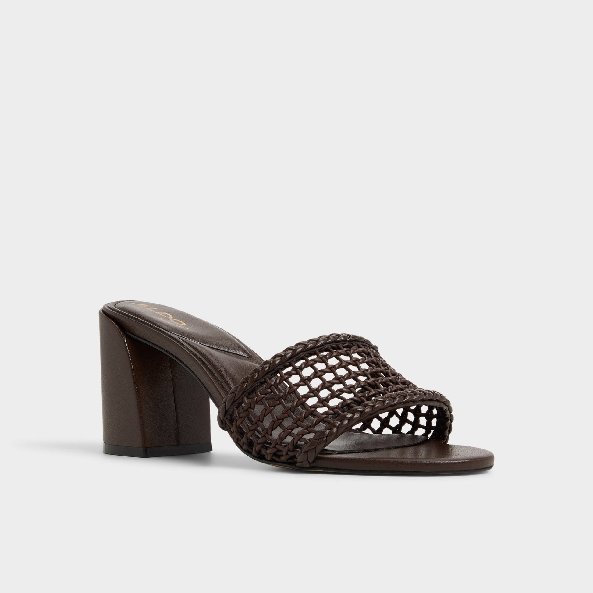 Beachdate Dark Brown Women's Block heels - Heeled mule, Block heel Aldo Dark Brown