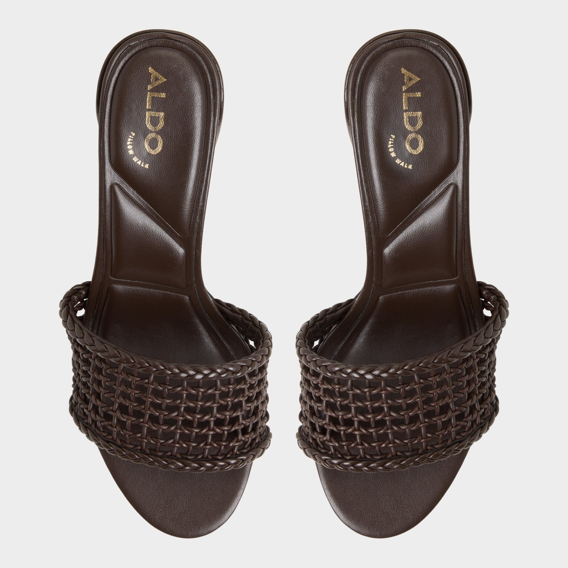 Beachdate Dark Brown Women's Block heels - Heeled mule, Block heel Aldo Dark Brown