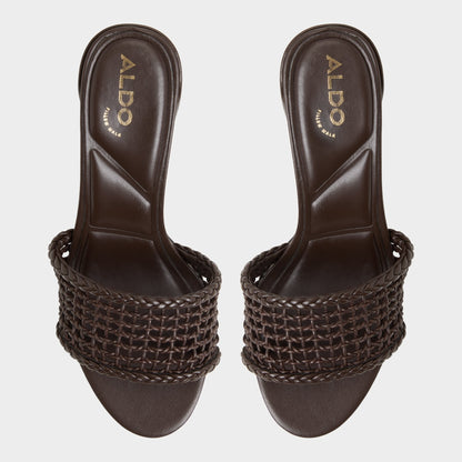 Beachdate Dark Brown Women's Block heels - Heeled mule, Block heel Aldo Dark Brown