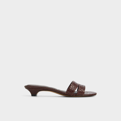 Scarletta Dark Brown Women's Heeled mules - Heeled mule, Kitten heel Aldo Dark Brown