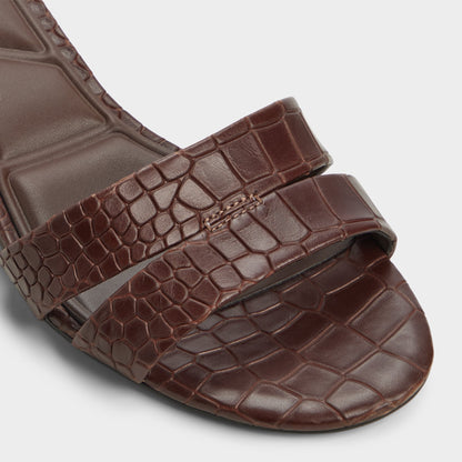 Scarletta Dark Brown Women's Heeled mules - Heeled mule, Kitten heel Aldo Dark Brown