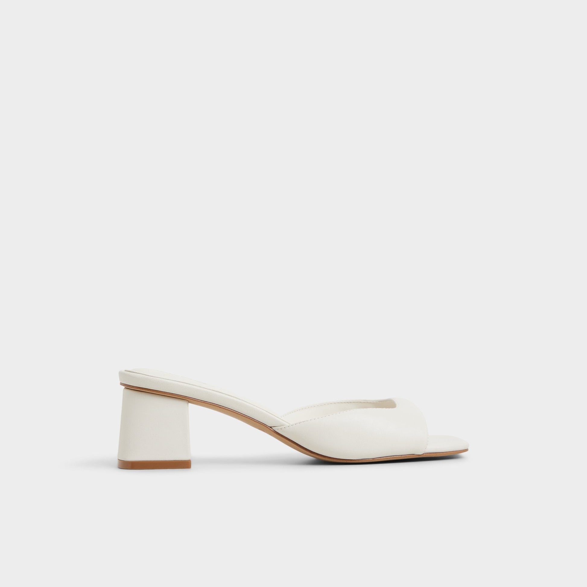Aneky in White Bone - Heeled mule, Block heel Aldo White/Bone