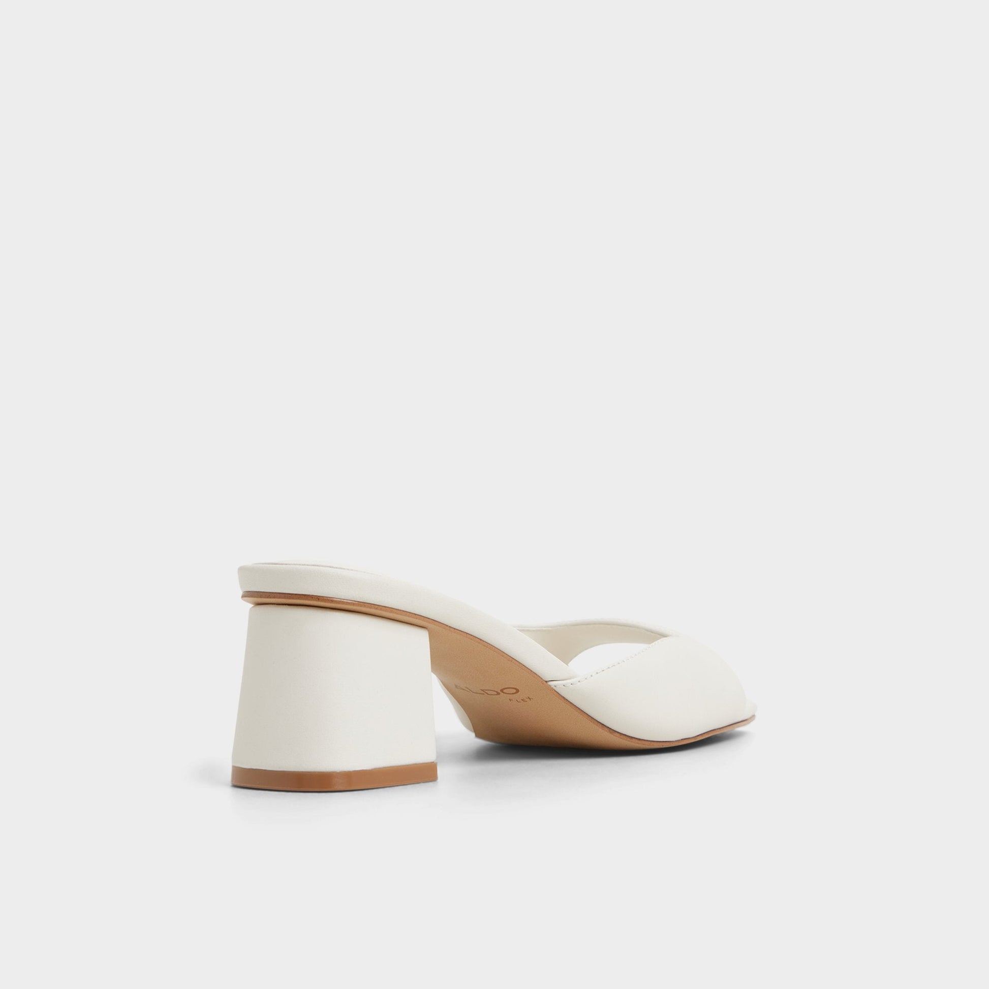 Aneky in White Bone - Heeled mule, Block heel Aldo White/Bone