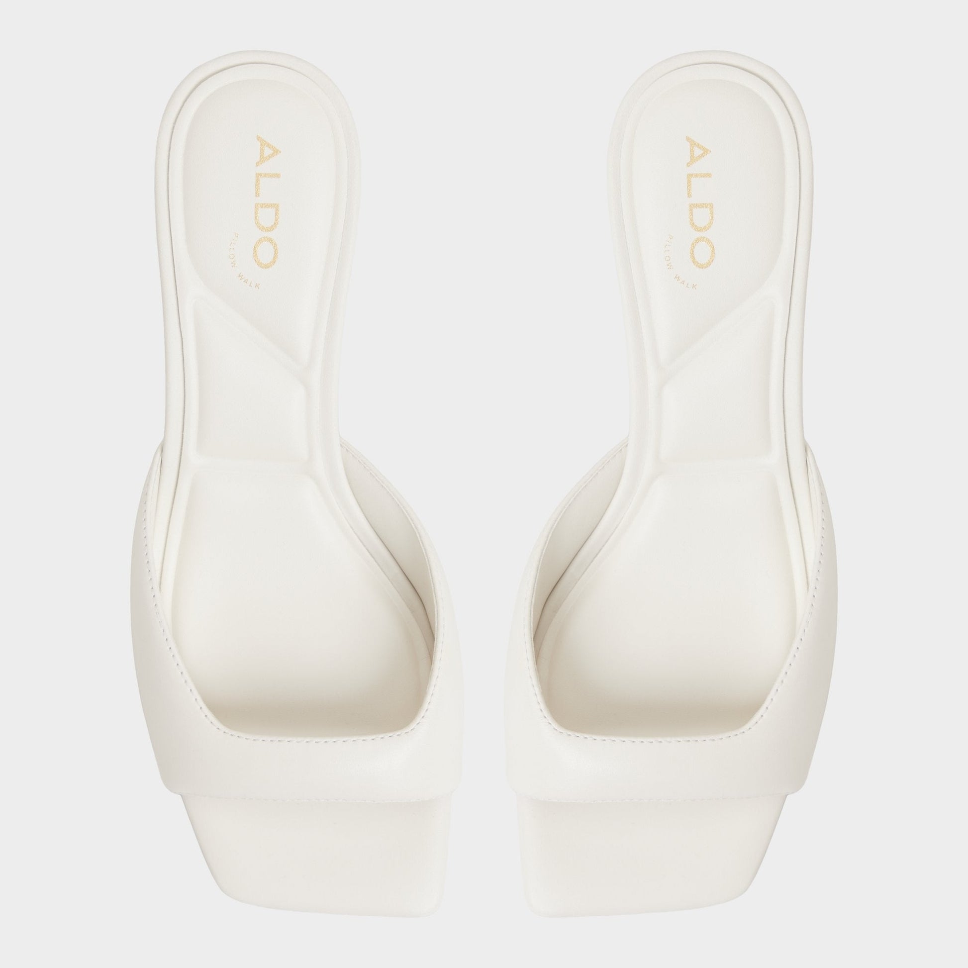 Aneky in White Bone - Heeled mule, Block heel Aldo White/Bone