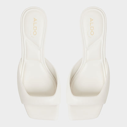Aneky in White Bone - Heeled mule, Block heel Aldo White/Bone