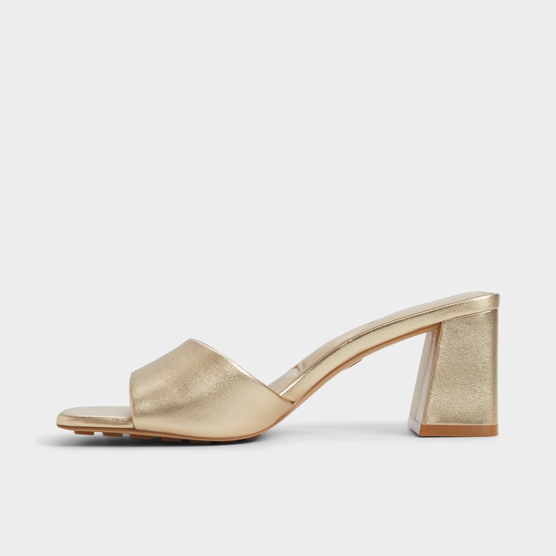 Tisha Gold Women's Heeled mules - Heeled mule, Block heel Aldo Gold