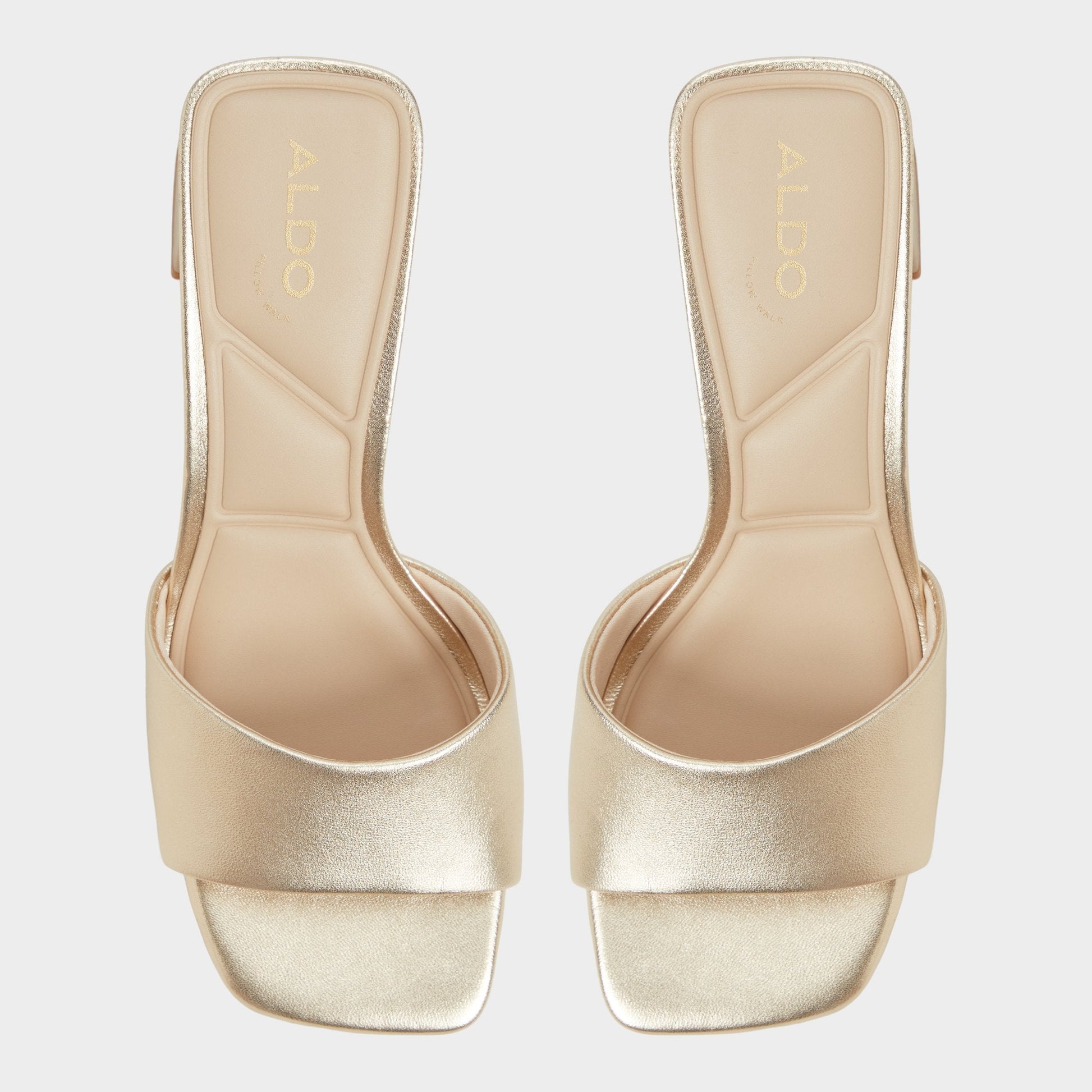 Tisha Gold Women's Heeled mules - Heeled mule, Block heel Aldo Gold