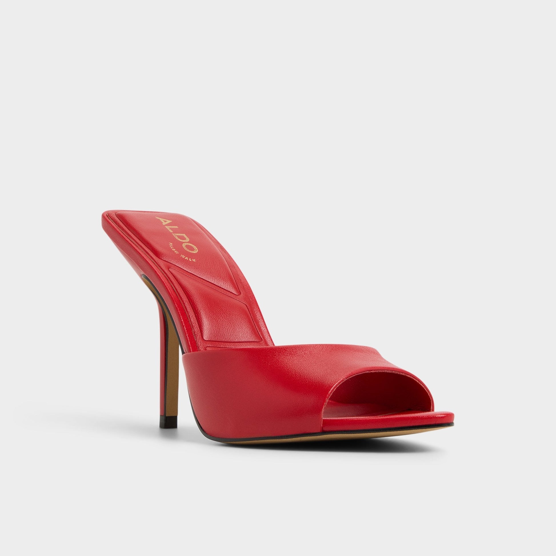 Madelan in Bright Red - Heeled mule, Stiletto heel Aldo Bright Red