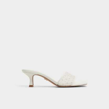 Pearlia White Women's Heeled mules - Heeled mule Aldo White
