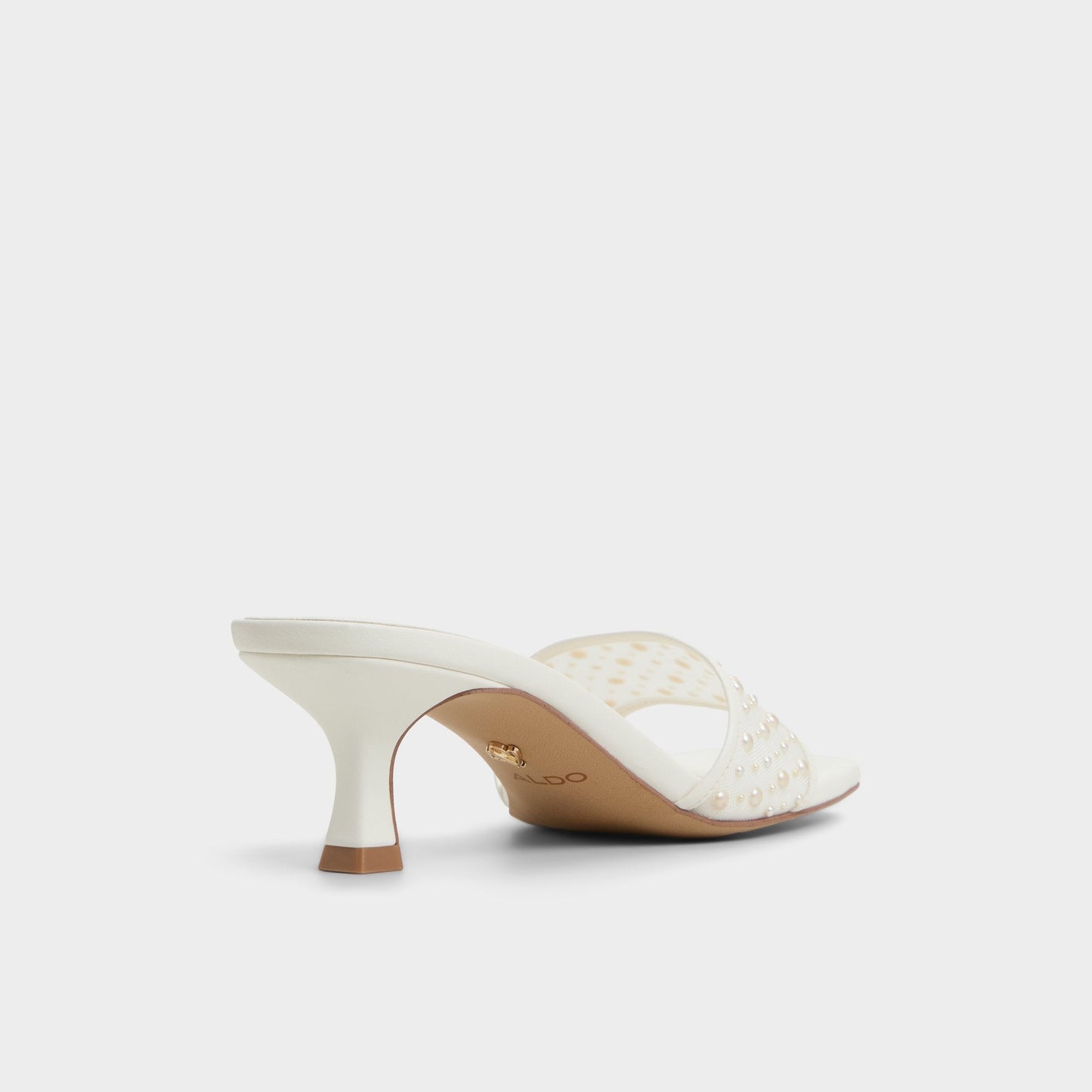 Pearlia White Women's Heeled mules - Heeled mule Aldo White