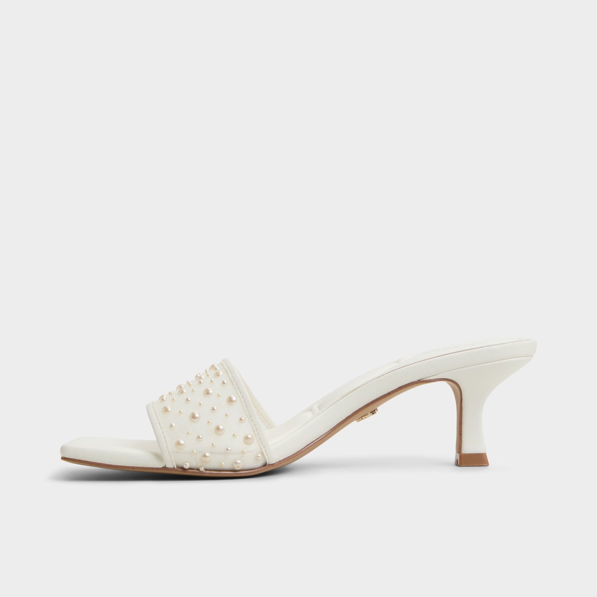 Pearlia White Women's Heeled mules - Heeled mule Aldo White