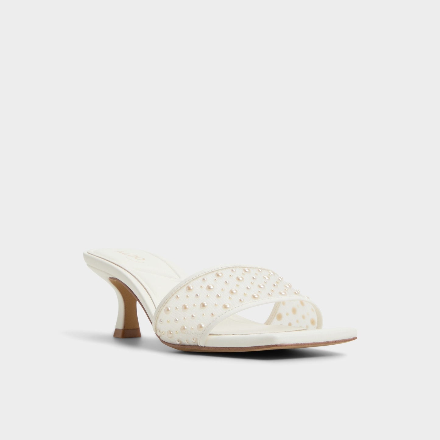 Pearlia White Women's Heeled mules - Heeled mule Aldo White
