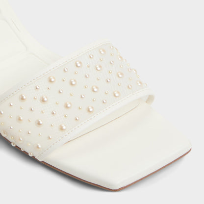 Pearlia White Women's Heeled mules - Heeled mule Aldo White