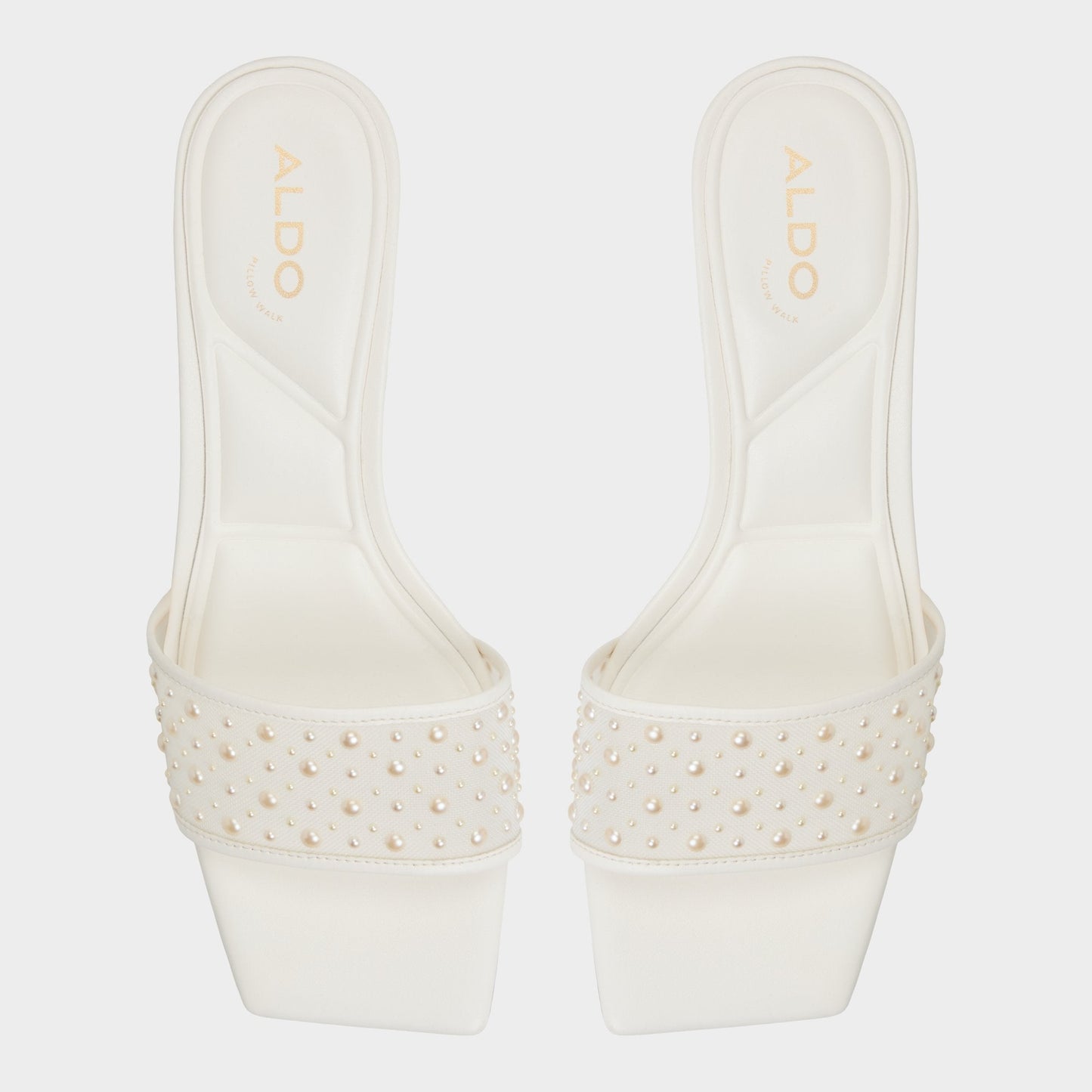 Pearlia White Women's Heeled mules - Heeled mule Aldo White