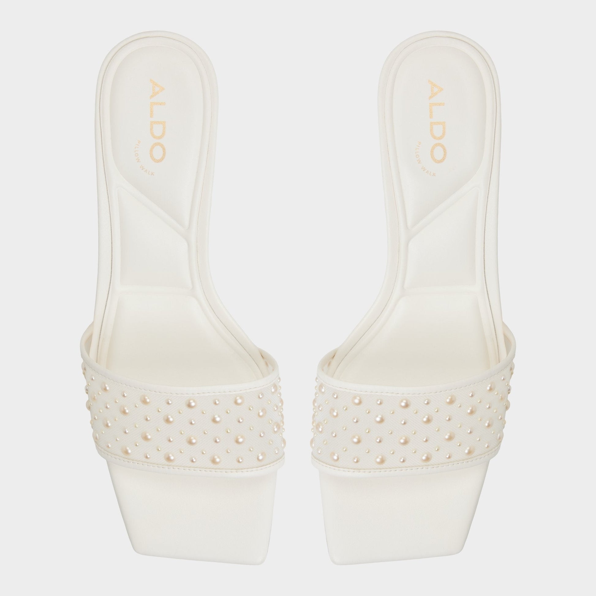 Pearlia White Women's Heeled mules - Heeled mule Aldo White