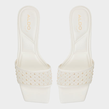 Pearlia White Women's Heeled mules - Heeled mule Aldo White