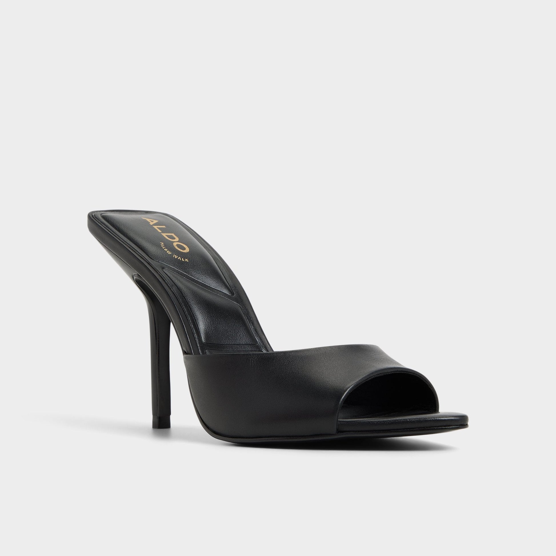 Madelan in Black - Heeled mule, Stiletto heel Aldo Black