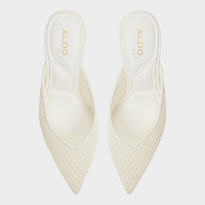 Gamilia Open White Textile Mesh Women's Kitten heels - Heeled mule, Kitten heel Aldo Open White