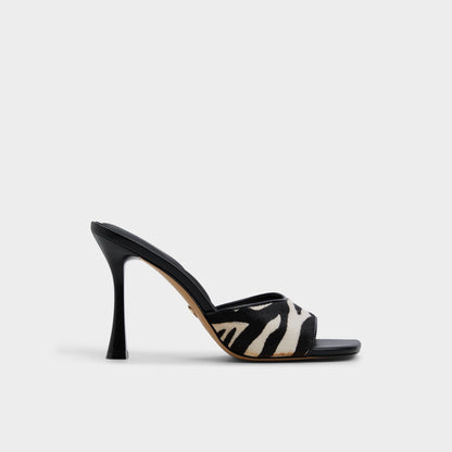 Evadalia White/Black Women's Heeled mules - Heeled mule Aldo White/Black