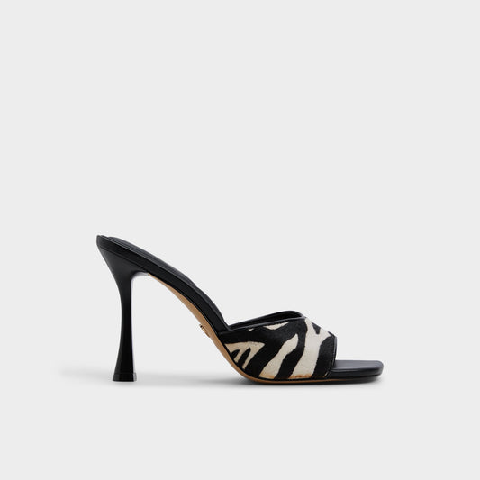 Evadalia White/Black Women's Heeled mules - Heeled mule Aldo White/Black