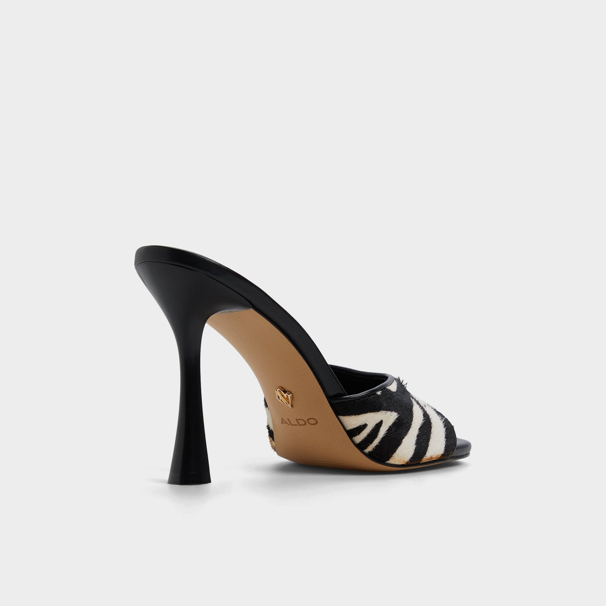 Evadalia White/Black Women's Heeled mules - Heeled mule Aldo White/Black