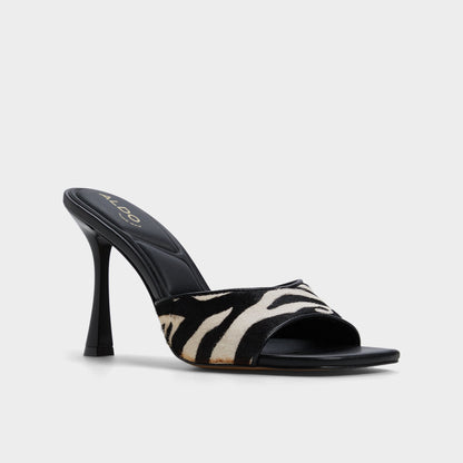 Evadalia White/Black Women's Heeled mules - Heeled mule Aldo White/Black