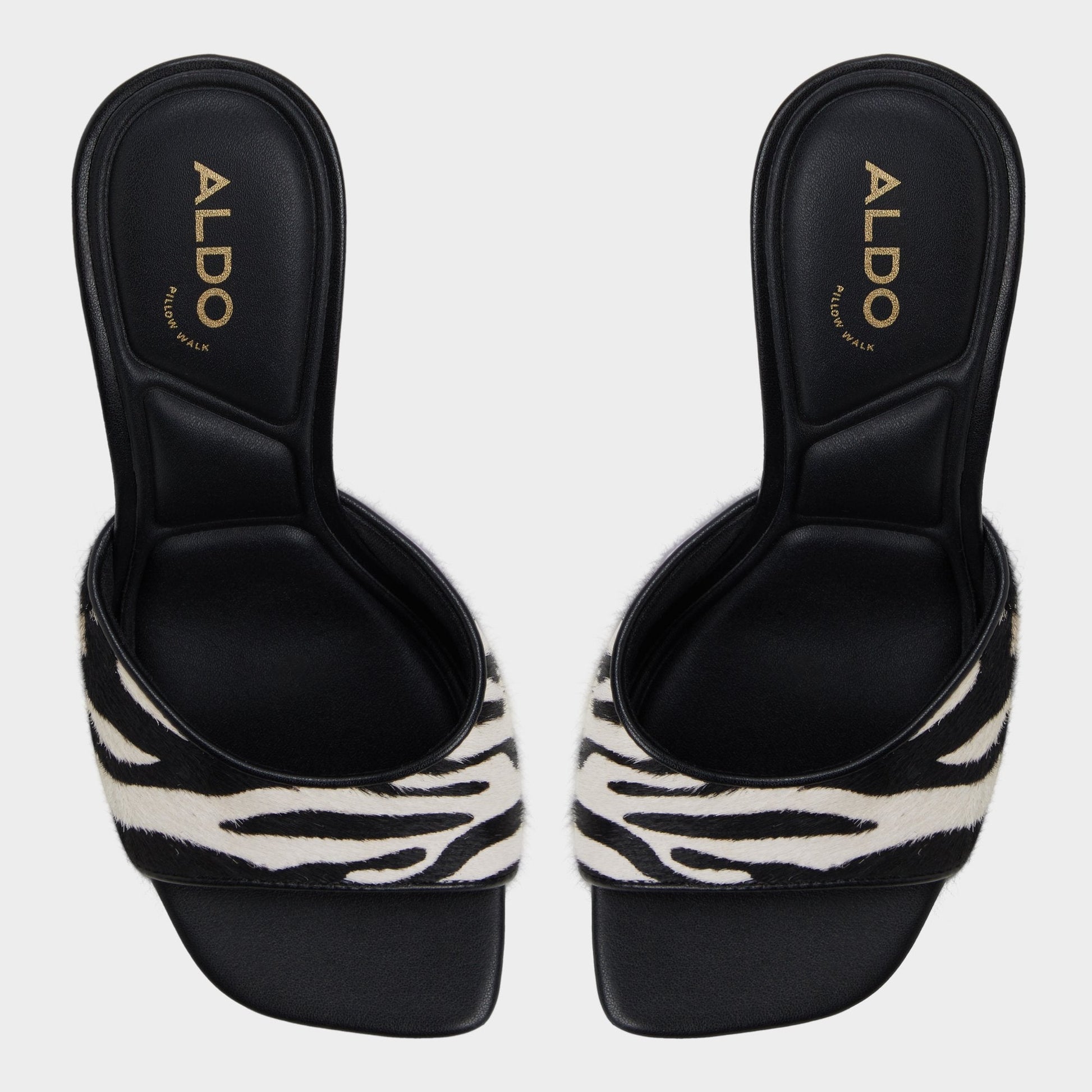 Evadalia White/Black Women's Heeled mules - Heeled mule Aldo White/Black