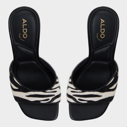 Evadalia White/Black Women's Heeled mules - Heeled mule Aldo White/Black