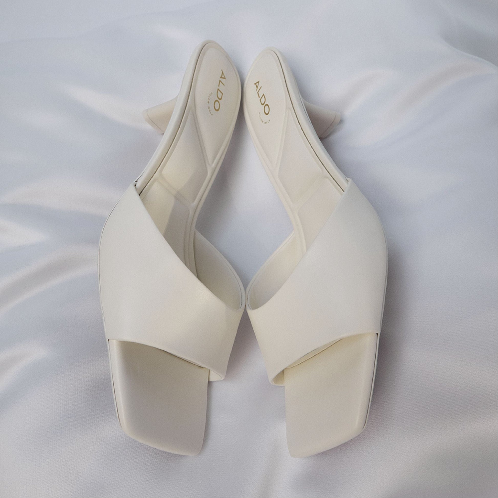 Enchanting White Women's Heeled mules - Heeled mule, Kitten heel Aldo White