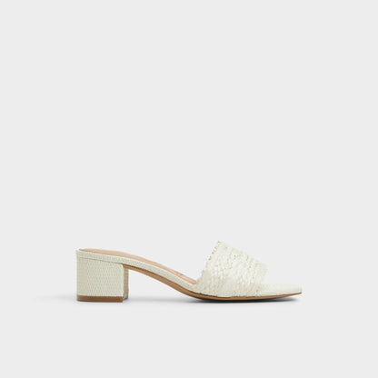 Claudina White/Bone Women's Block heels - Heeled mule, Block heel Aldo White/bone