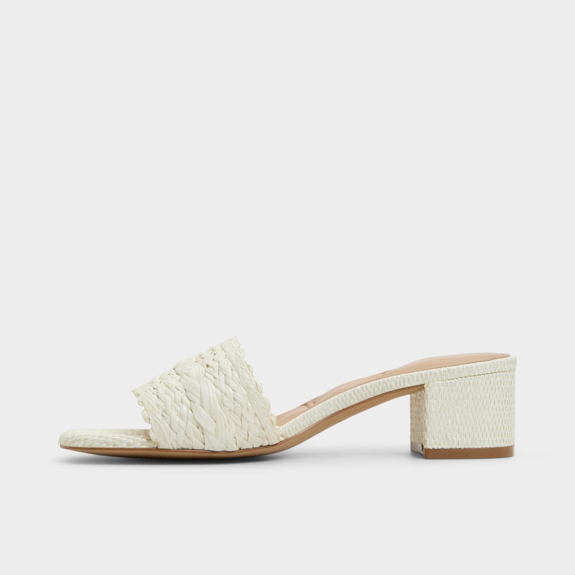Claudina White/Bone Women's Block heels - Heeled mule, Block heel Aldo White/bone