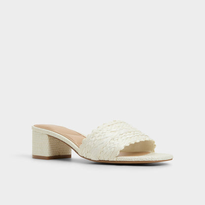 Claudina White/Bone Women's Block heels - Heeled mule, Block heel Aldo White/bone