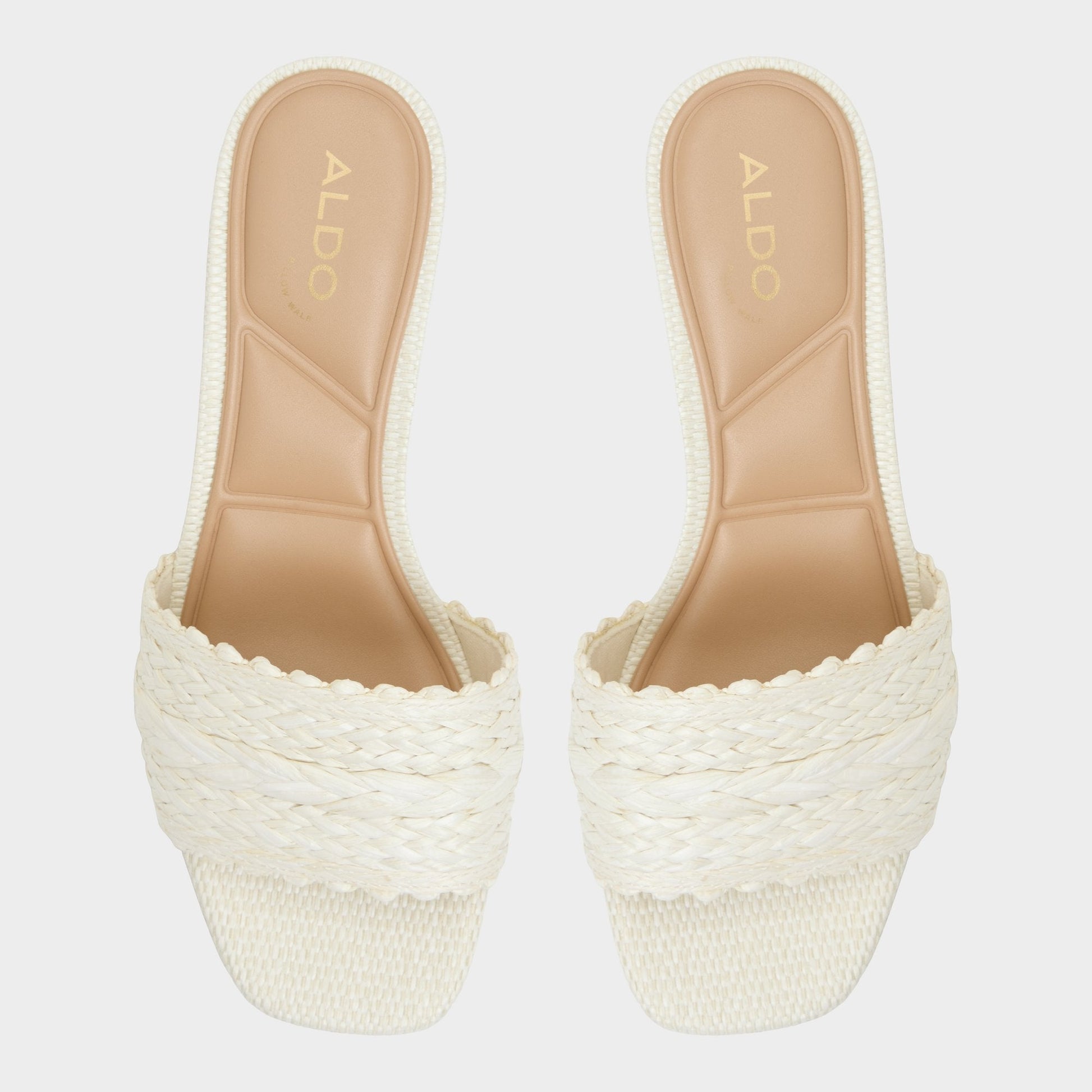 Claudina White/Bone Women's Block heels - Heeled mule, Block heel Aldo White/bone