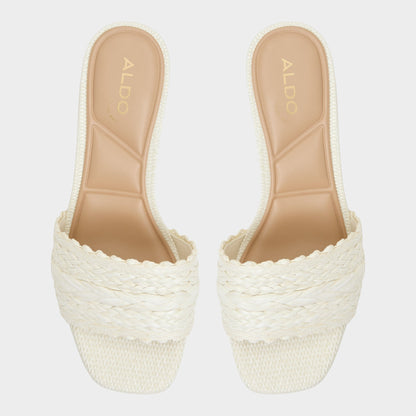 Claudina White/Bone Women's Block heels - Heeled mule, Block heel Aldo White/bone