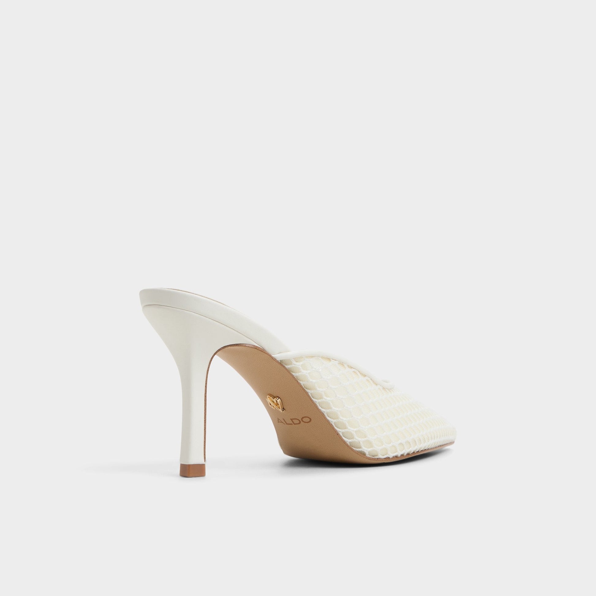 Gamilia Open White Textile Mesh Women's Mesh - Heeled mule, Stiletto heel Aldo Open white