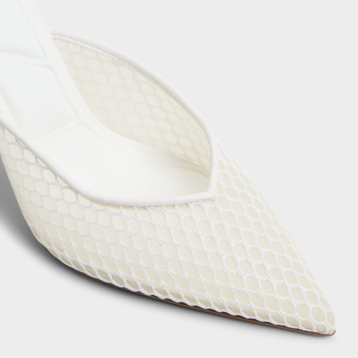Gamilia Open White Textile Mesh Women's Mesh - Heeled mule, Stiletto heel Aldo Open white