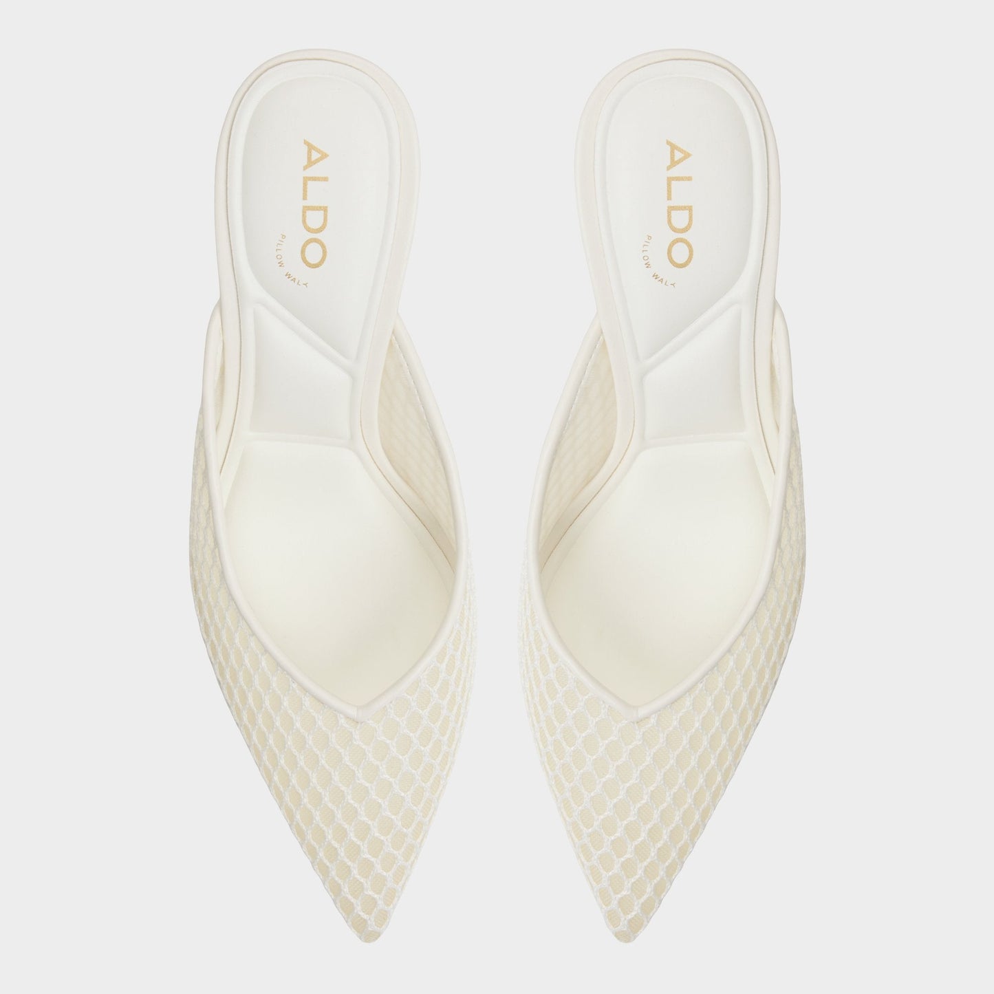 Gamilia Open White Textile Mesh Women's Mesh - Heeled mule, Stiletto heel Aldo Open white