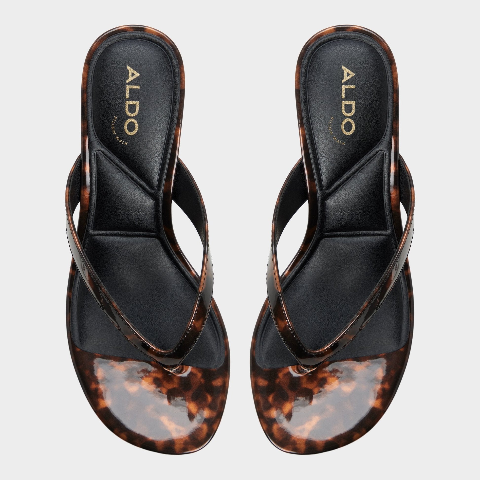 Jump in Open Brown - Heeled flip flop, Kitten heel Aldo Open brown