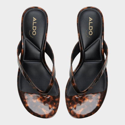 Jump in Open Brown - Heeled flip flop, Kitten heel Aldo Open brown