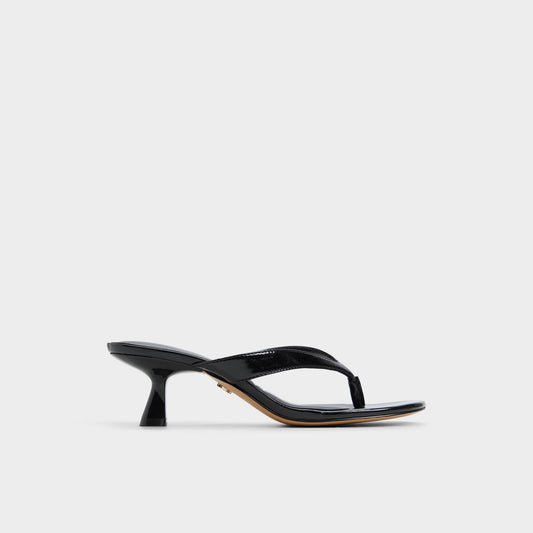 Jump Black Women's Strappy sandals - Heeled flip flop, Kitten heel Aldo Black
