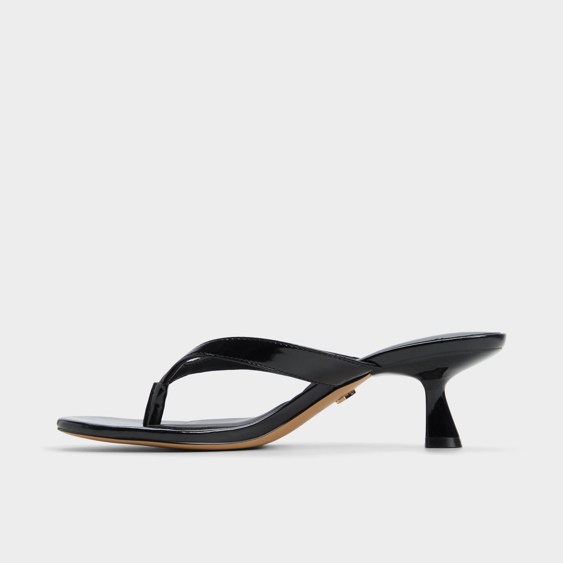 Jump Black Women's Strappy sandals - Heeled flip flop, Kitten heel Aldo Black