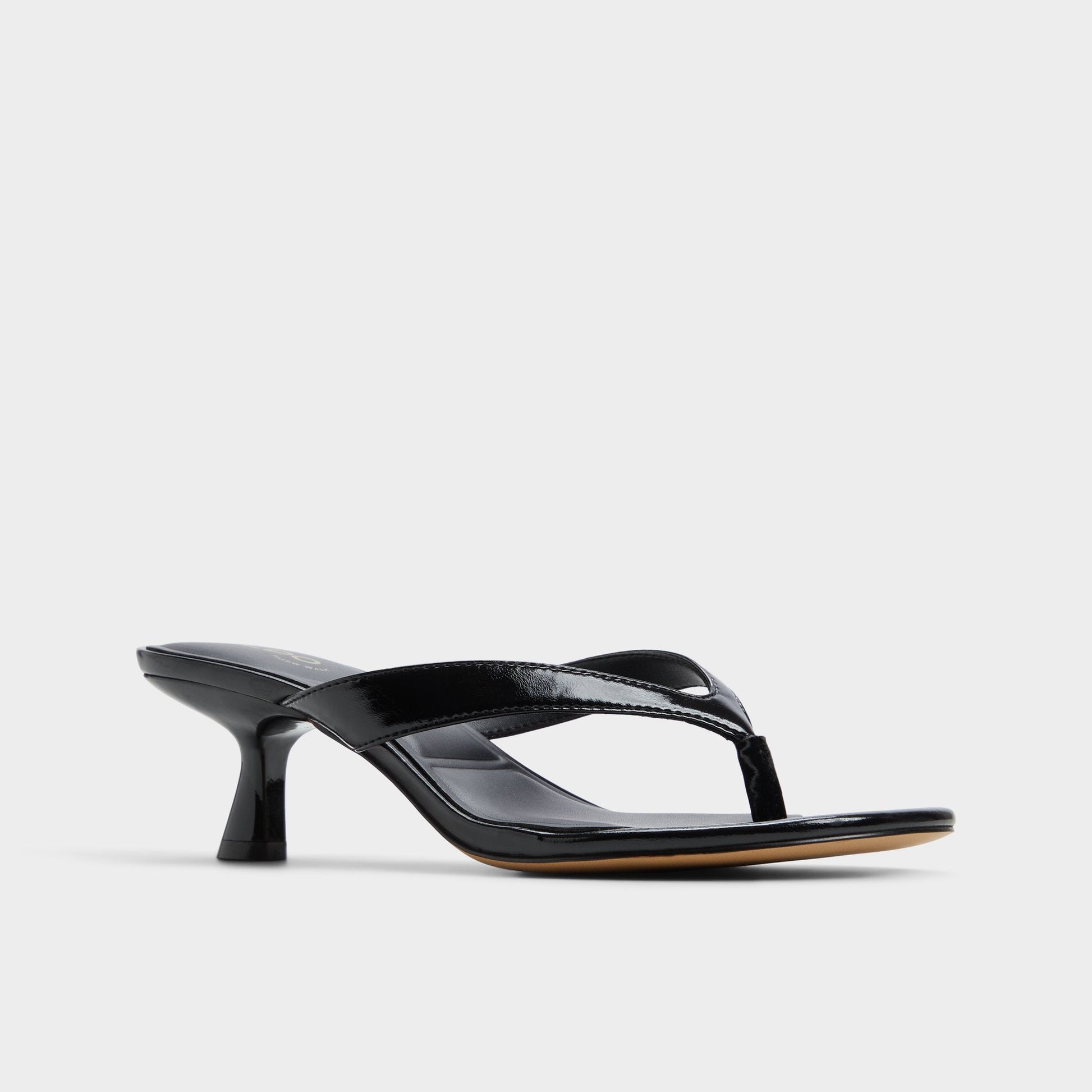 Jump Black Women's Strappy sandals - Heeled flip flop, Kitten heel Aldo Black