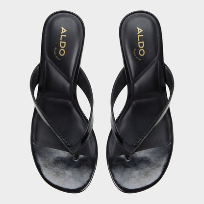 Jump Black Women's Strappy sandals - Heeled flip flop, Kitten heel Aldo Black