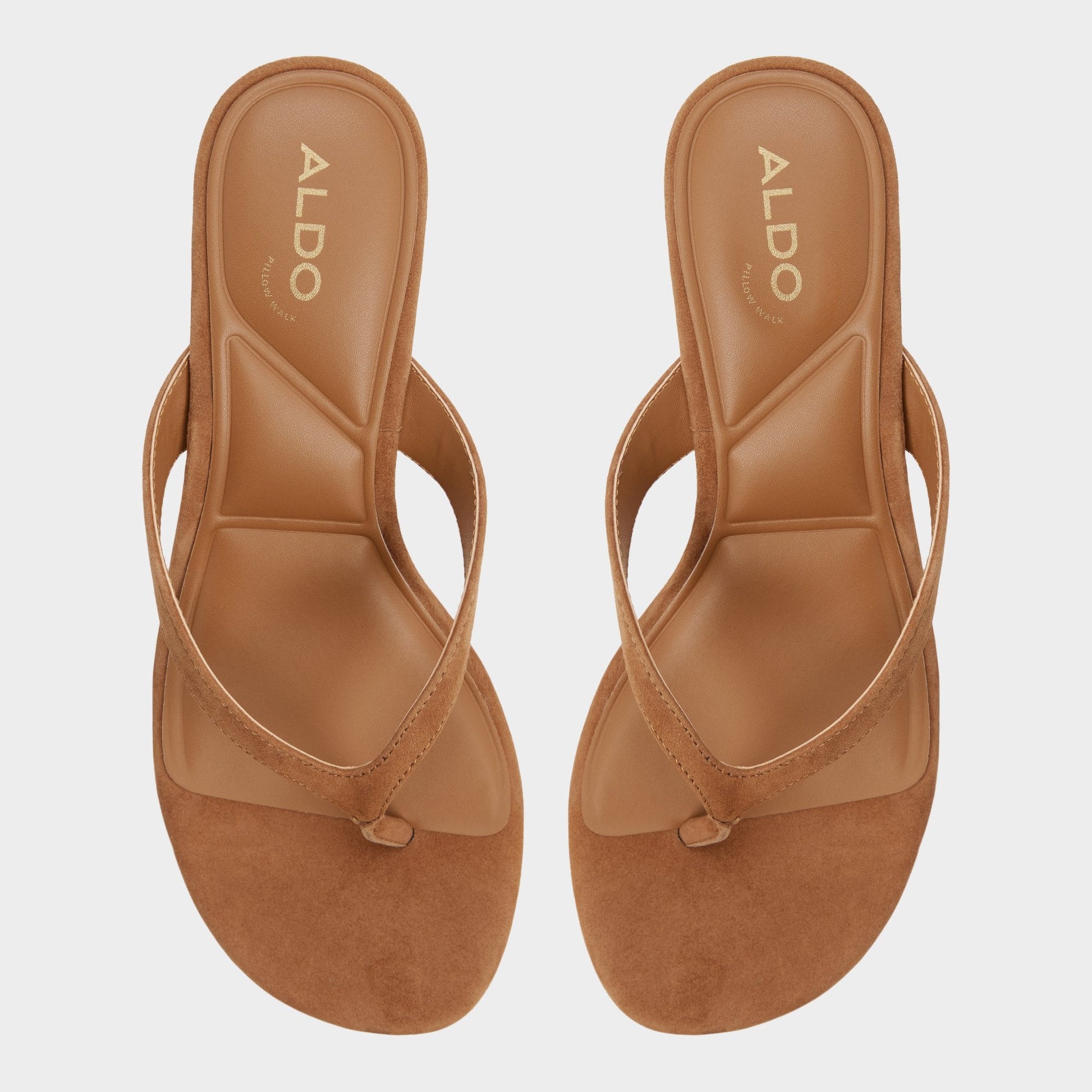Jump in Medium Brown - Heeled flip flop, Kitten heel Aldo Medium brown