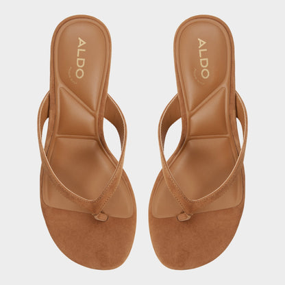 Jump in Medium Brown - Heeled flip flop, Kitten heel Aldo Medium brown